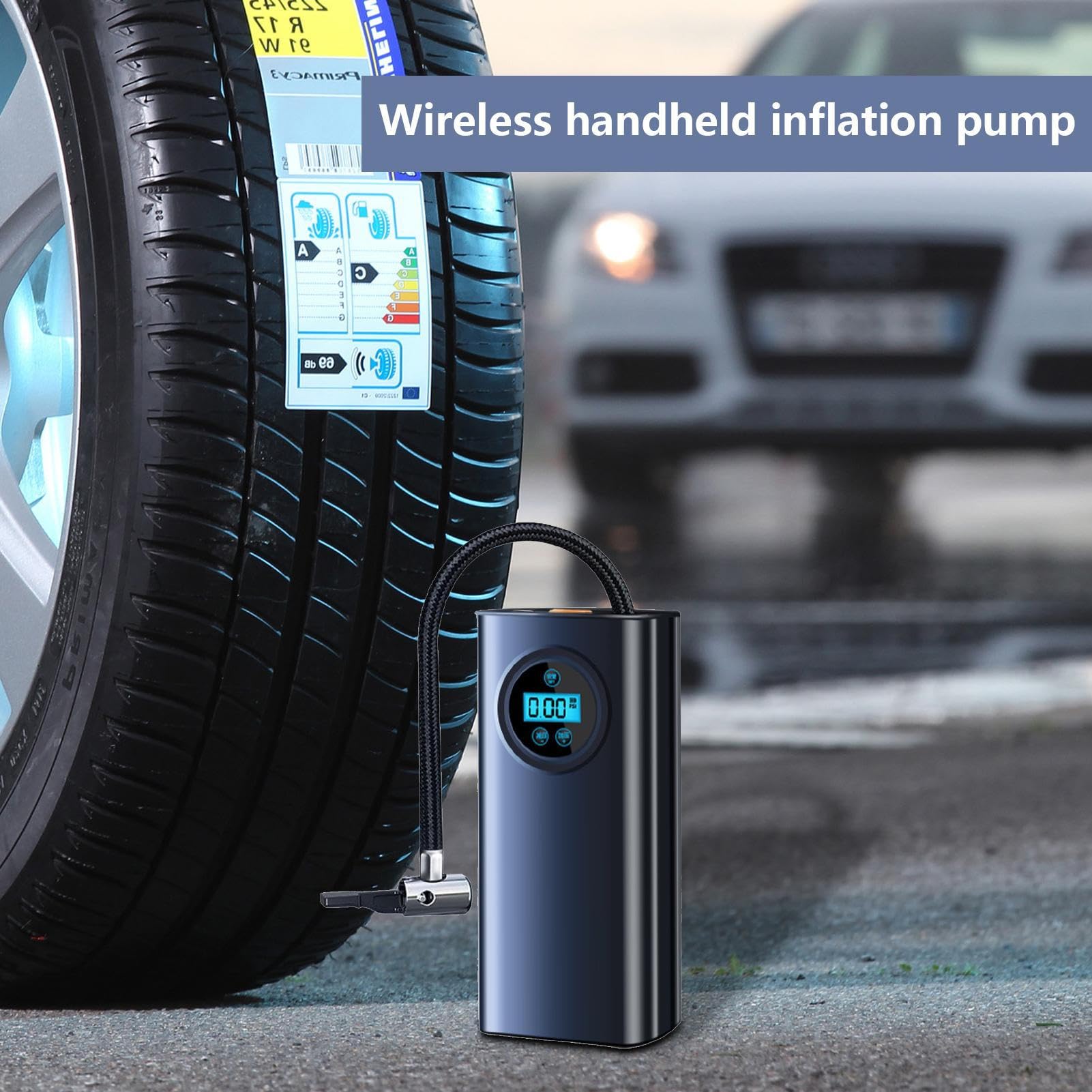 ★タイヤポンプ 車 150PSI タイヤインフレータ エアコンプレッサー 空気圧 Amazon.co.jp: ワイヤレスエアポンプ、正確な圧力の150PSI電動タイヤ